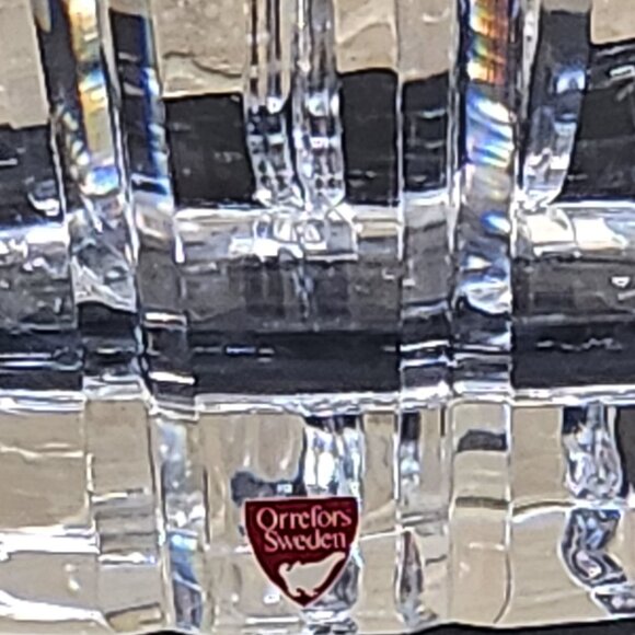 Vintage Large 9.5" Stenhammar Clear Crystal Oval Centerpiece Signed Gunna - Picture 2 of 10